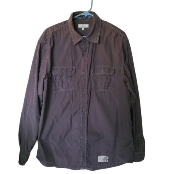 Old Navy Gray Long Sleeve Button Down Shirt L - Picture 2 of 15